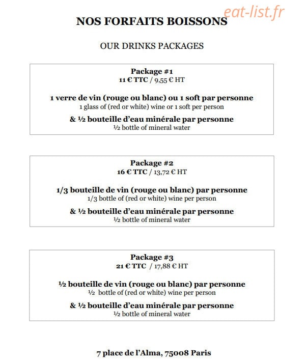Chez Francis — carte page 6