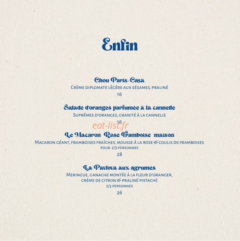 Chez Gala — carte page 6