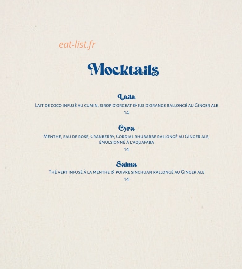 Chez Gala — carte page 8