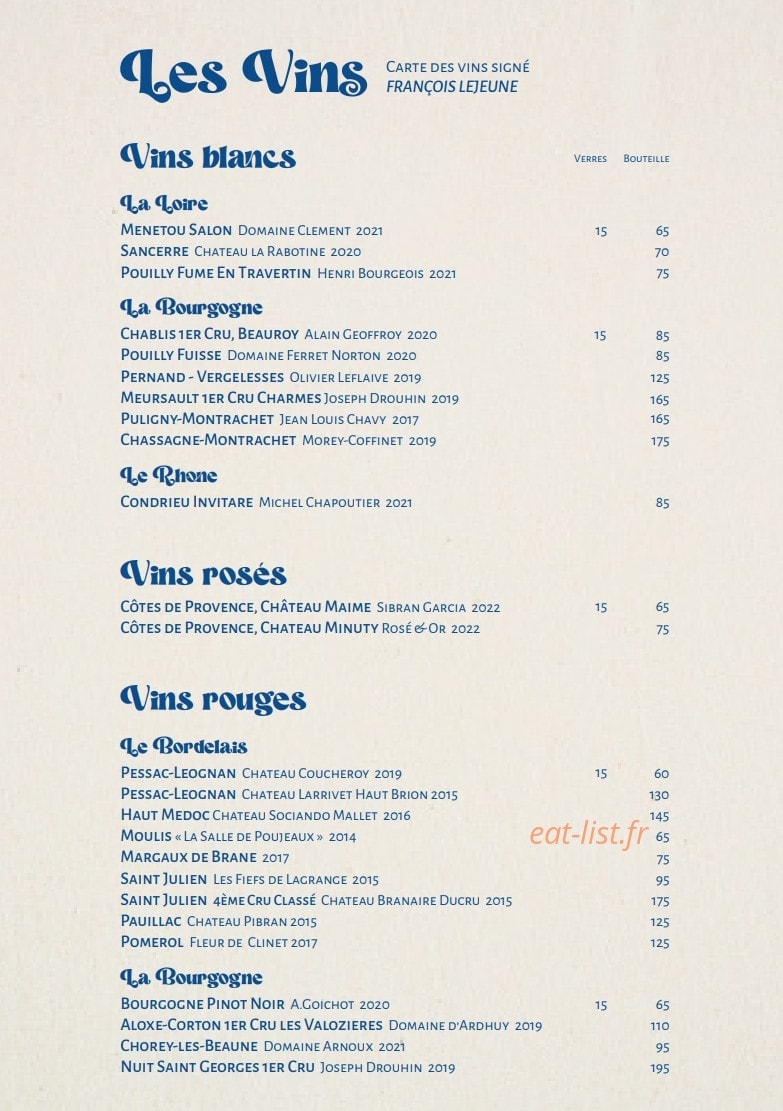 Chez Gala — carte page 9