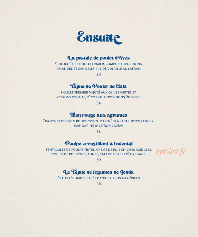 Chez Gala — carte page 5