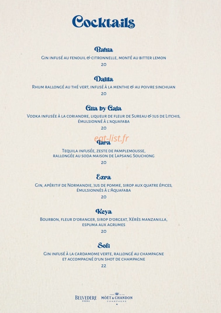 Chez Gala — carte page 10
