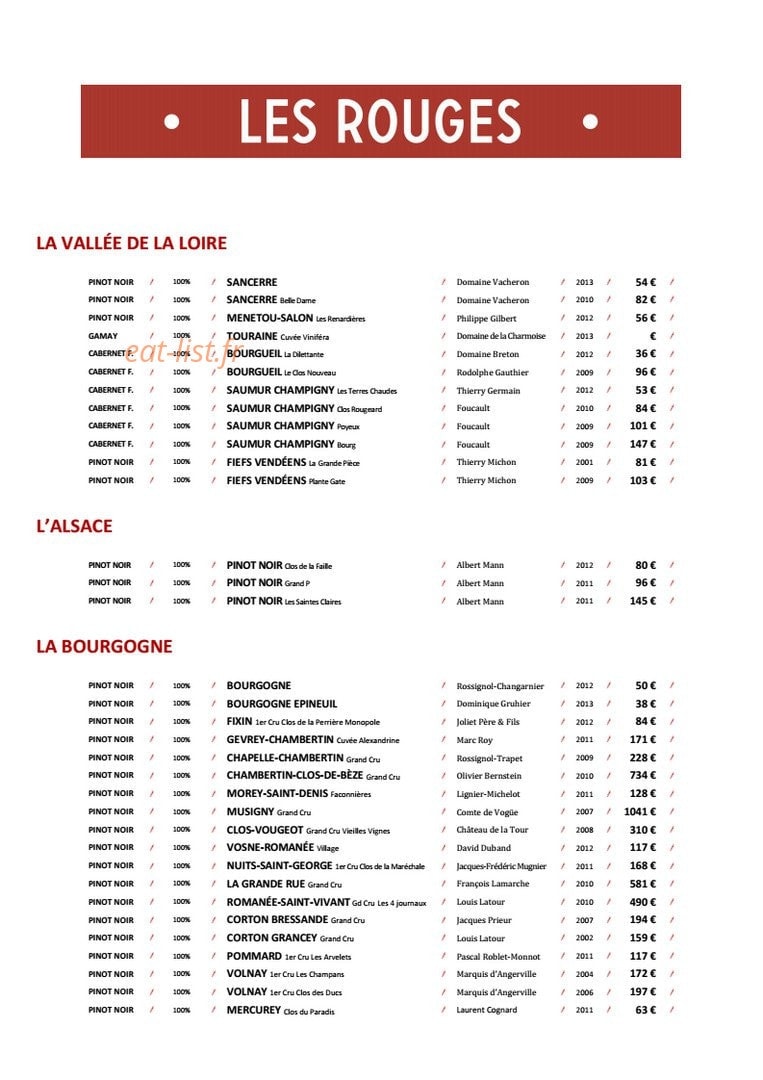 Chez Monsieur — carte page 7