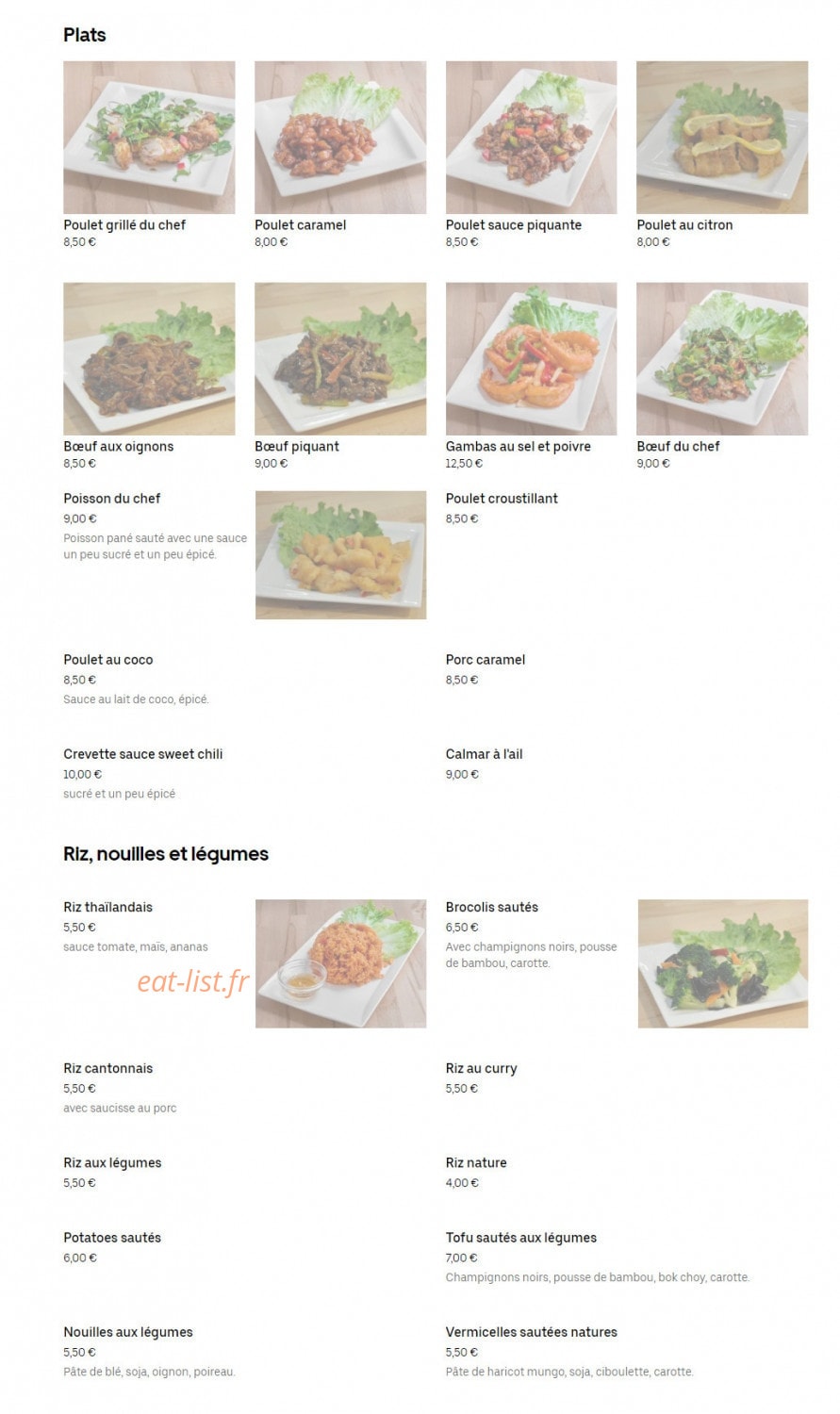 Chez Yi Yi — carte page 3