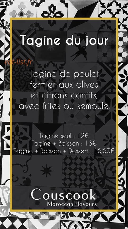 Couscook — carte page 1