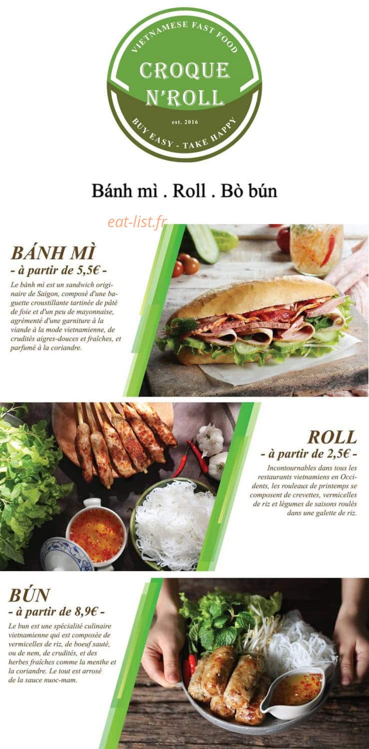 Croque N' Roll — carte page 1