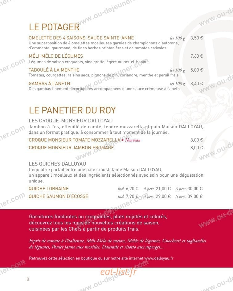 Dalloyau — carte page 4