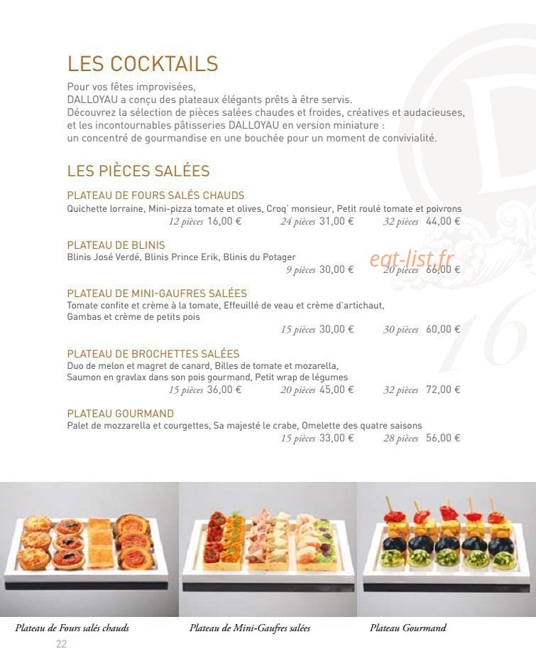 Dalloyau — carte page 12
