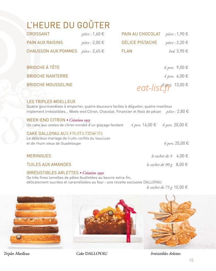 Dalloyau — carte page 8