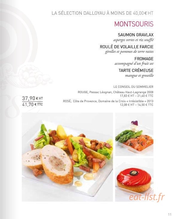 Dalloyau — carte page 21