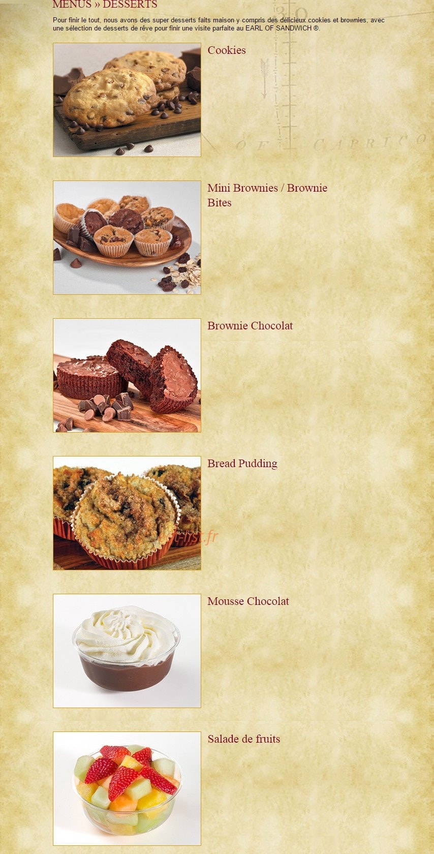 Earl of Sandwich — carte page 9