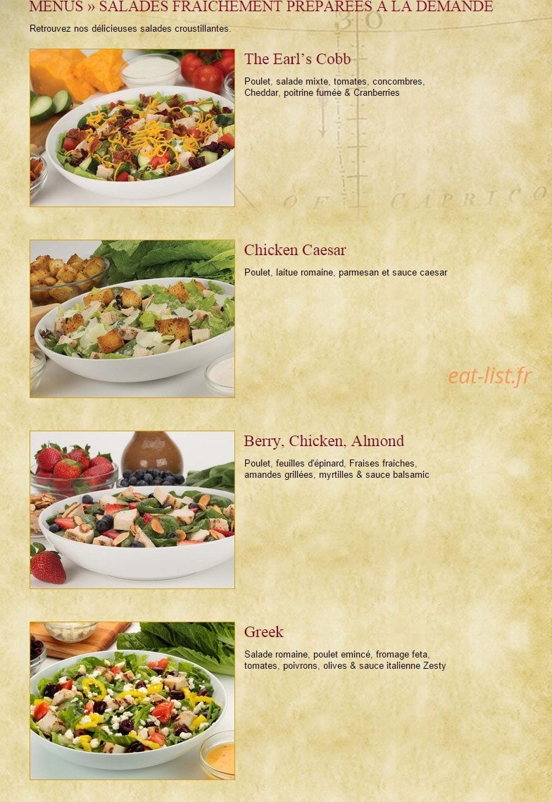 Earl of Sandwich — carte page 5