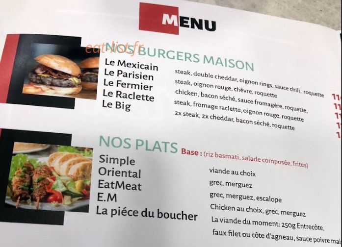 Eat Meat — carte page 2