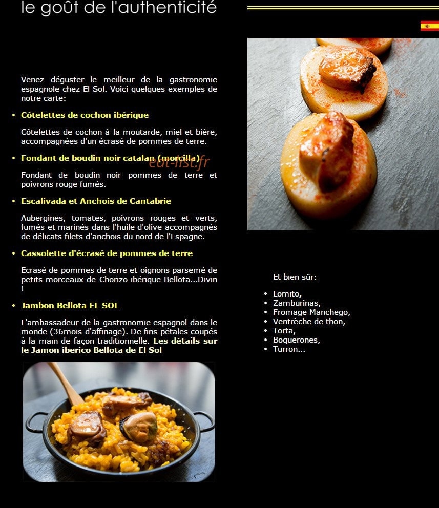 El Sol — carte page 1