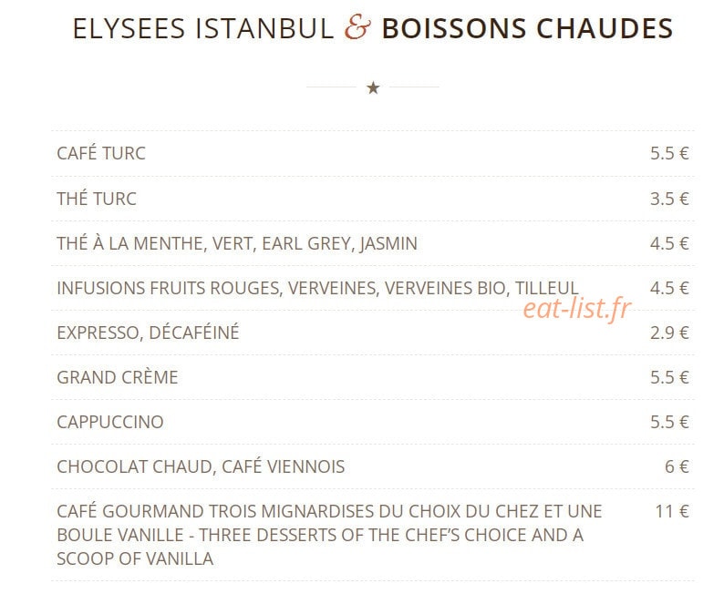 Élysées Istanbul — carte page 12