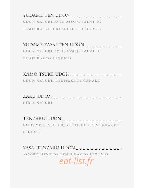 Enni Udon — carte page 1