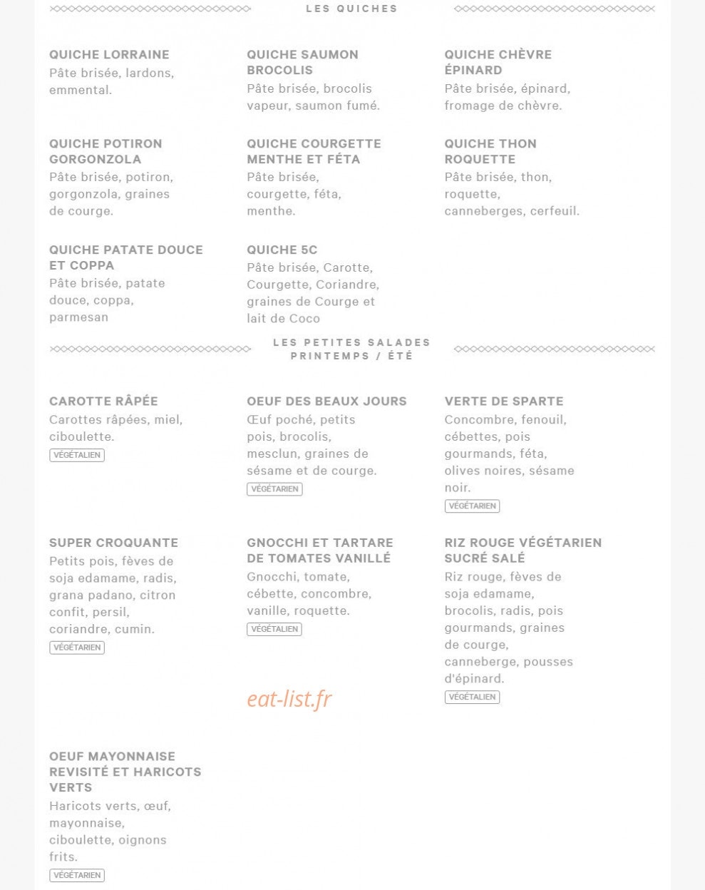 Eric kayser — carte page 2