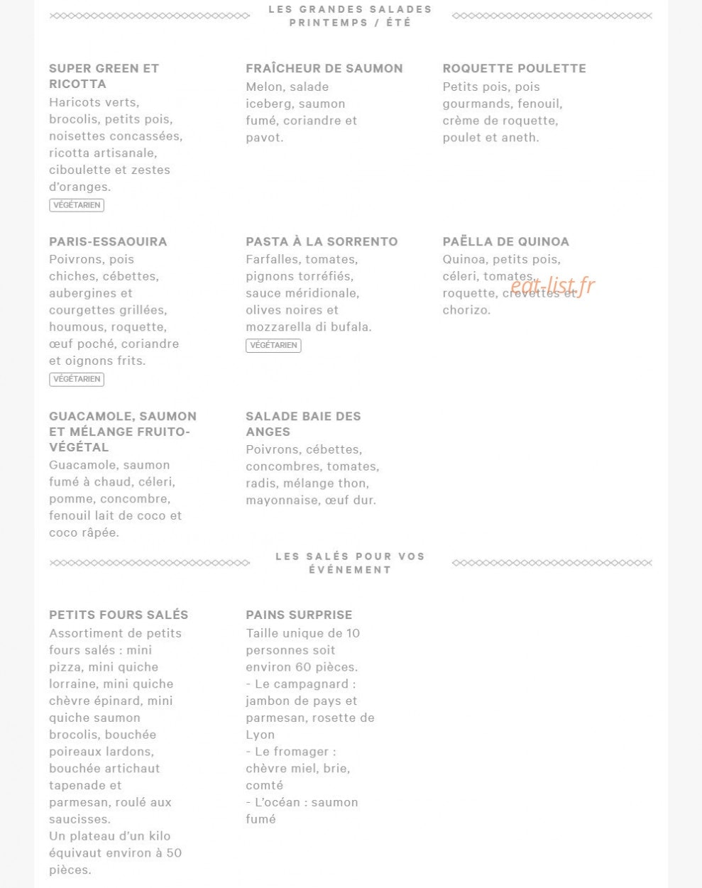 Eric kayser — carte page 3
