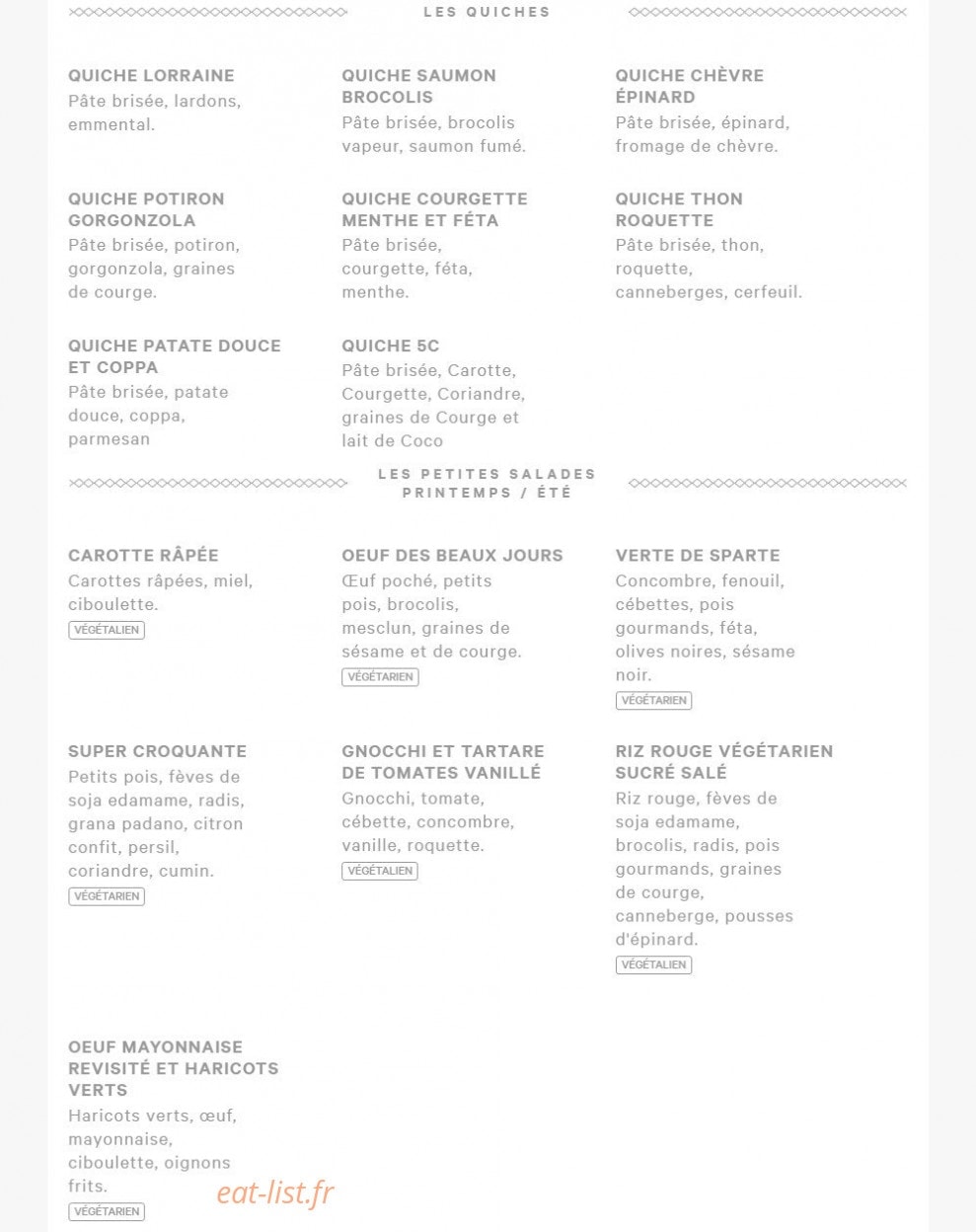 Eric kayser — carte page 2