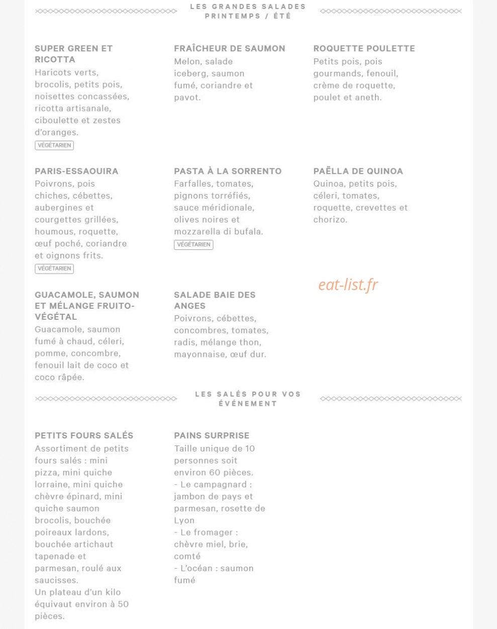 Eric kayser — carte page 3
