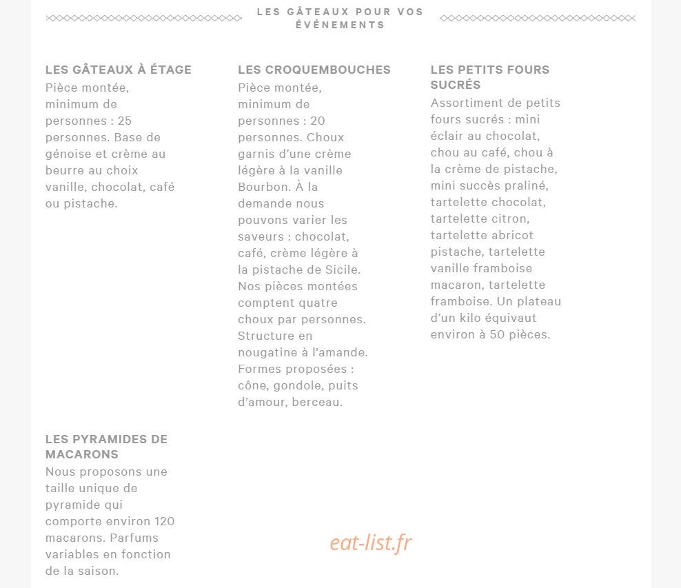 Eric kayser — carte page 9