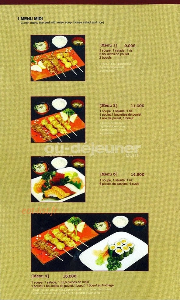 Goo Sushi — carte page 4