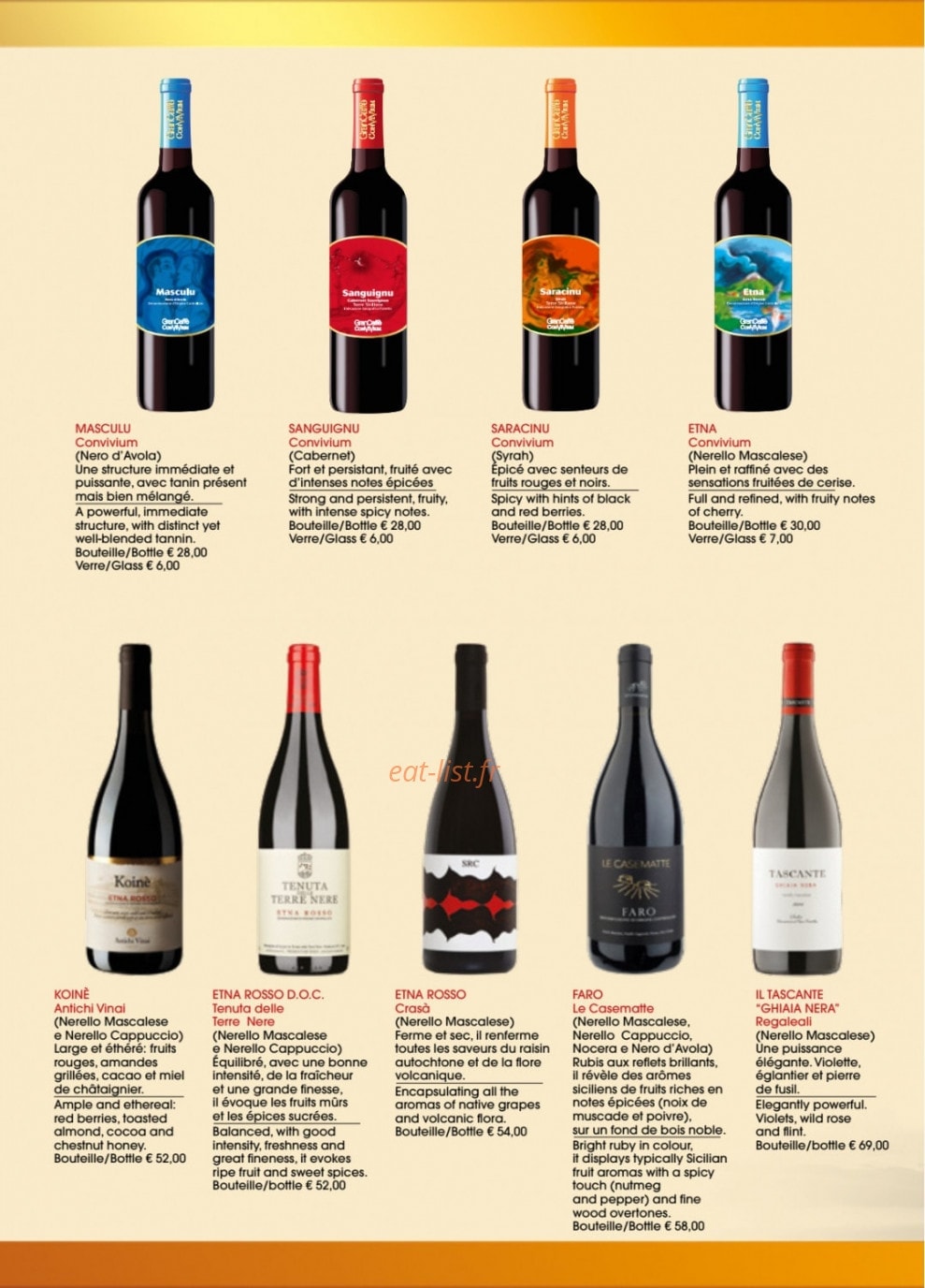 Gran caffe convivium — carte page 22