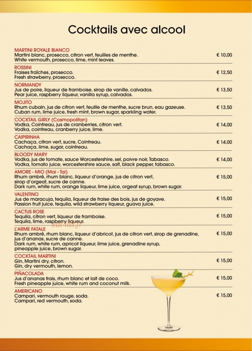Gran caffe convivium — carte page 32
