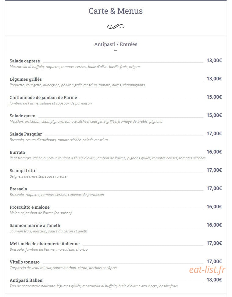 Gusto Italia — carte page 1