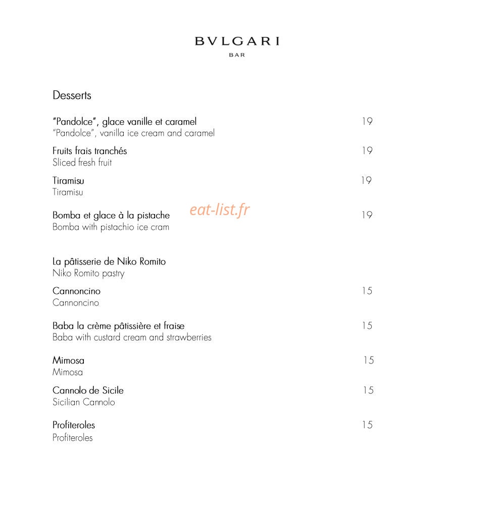 Il Ristorante — carte page 10