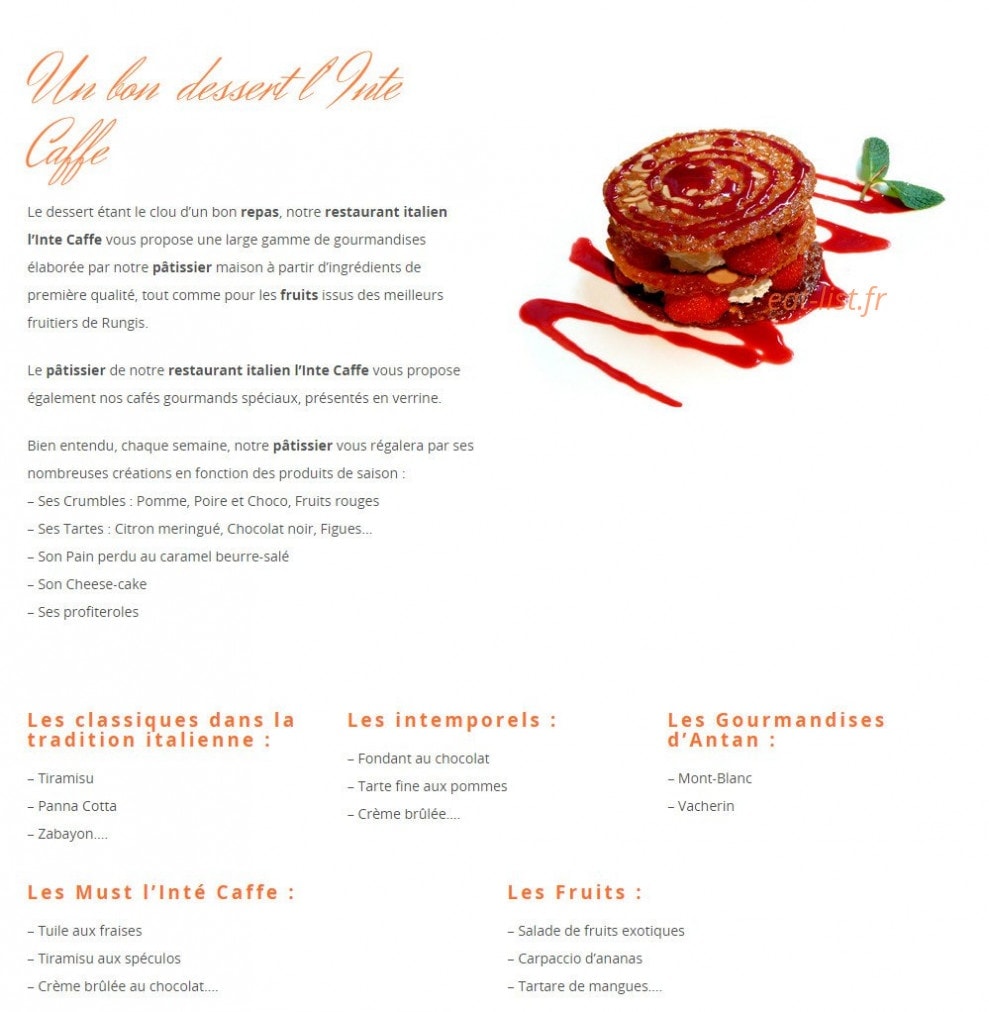 In'té caffe — carte page 7
