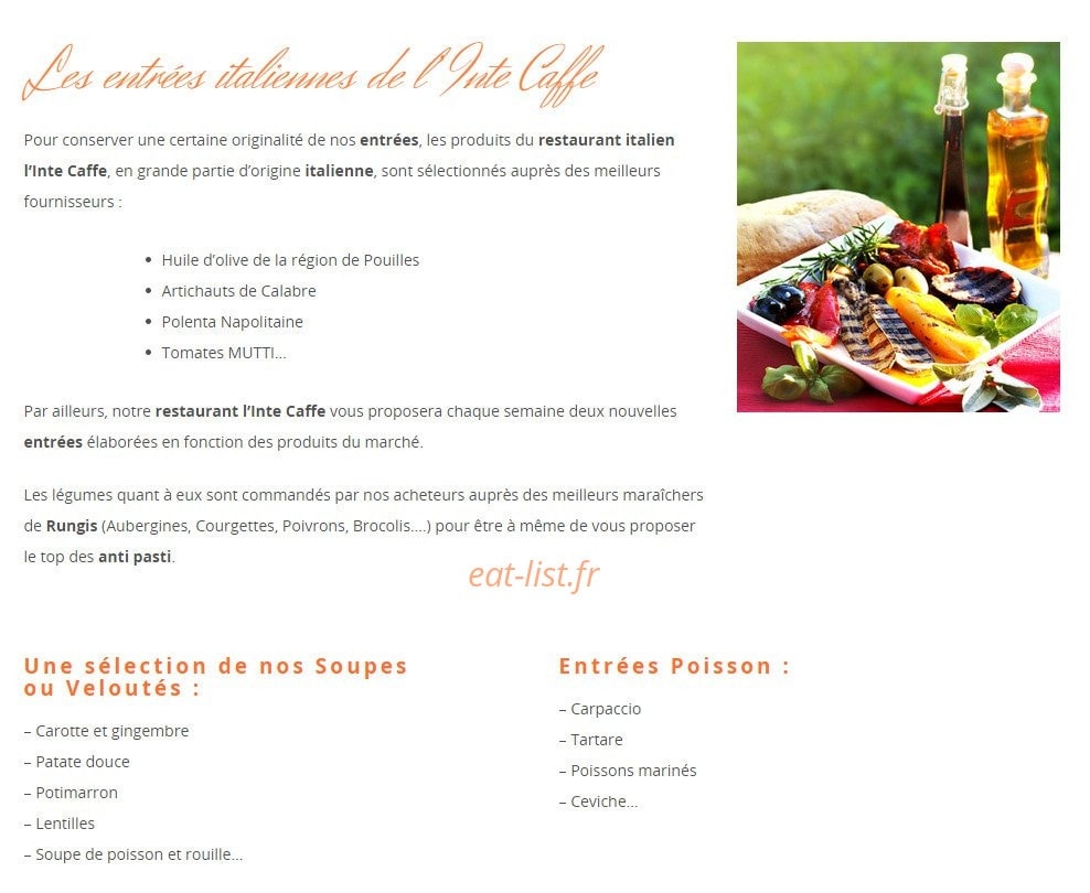 In'té caffe — carte page 2