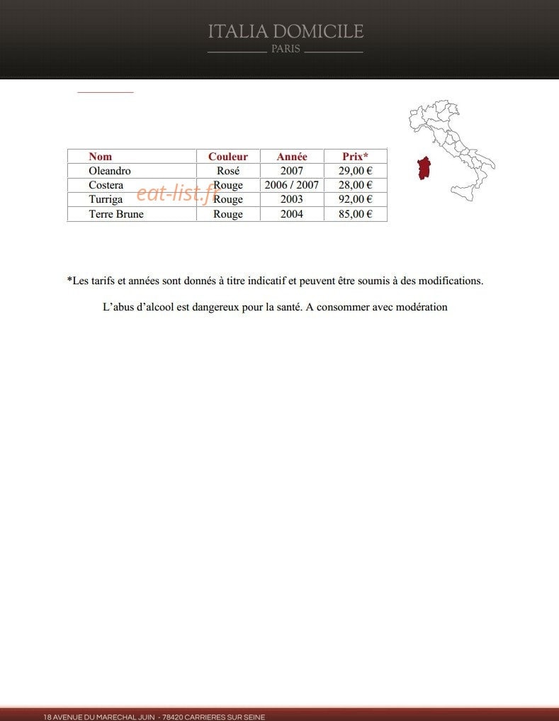 Italia Domicile — carte page 8