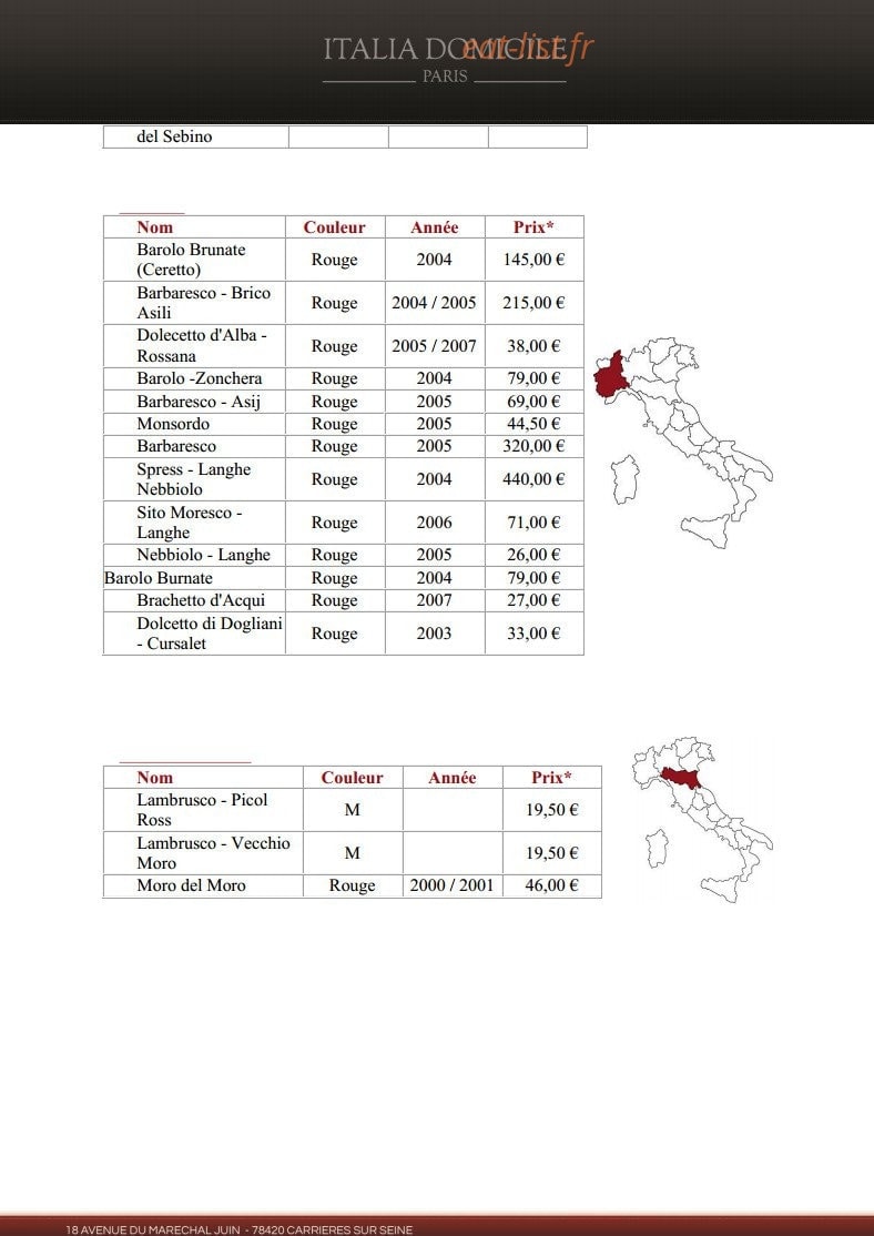 Italia Domicile — carte page 5