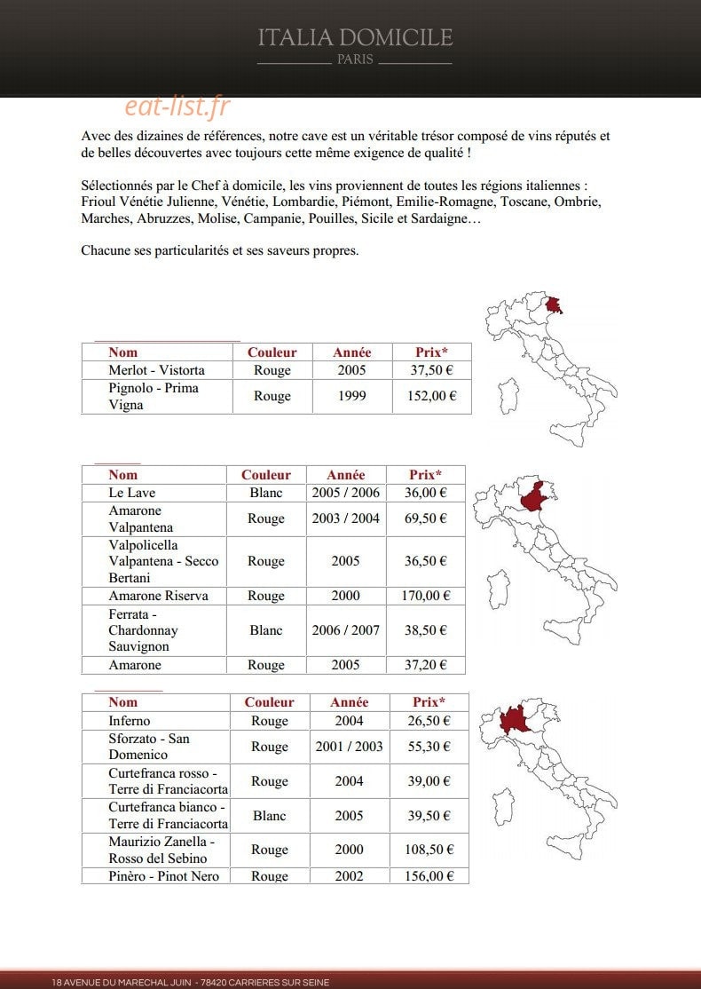 Italia Domicile — carte page 4