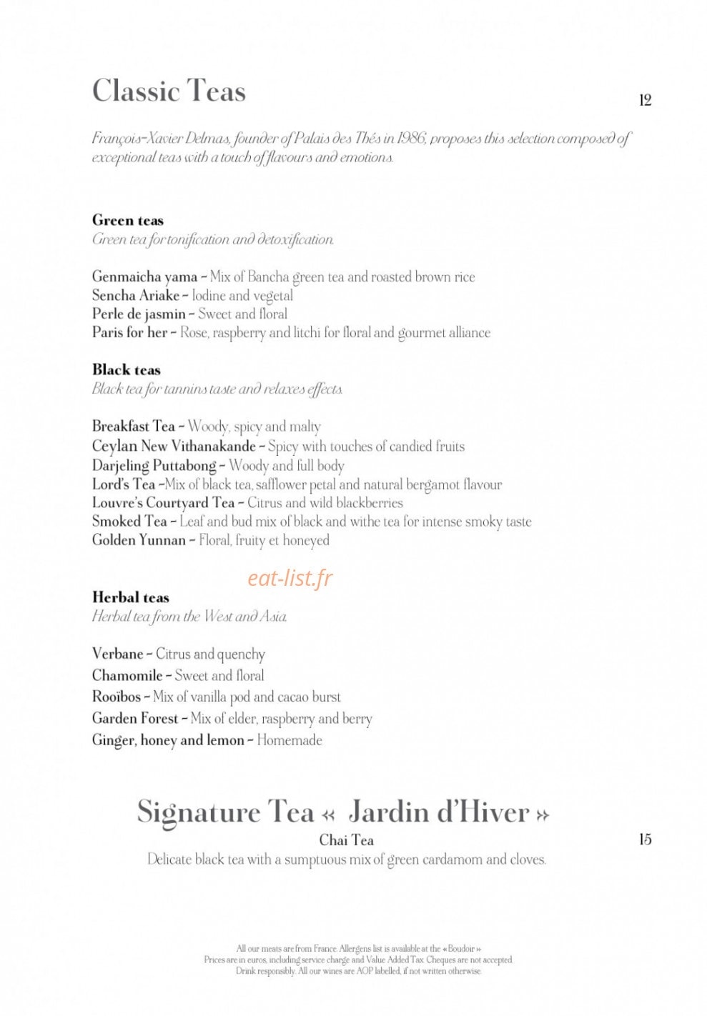 Jardin d'Hiver — carte page 14