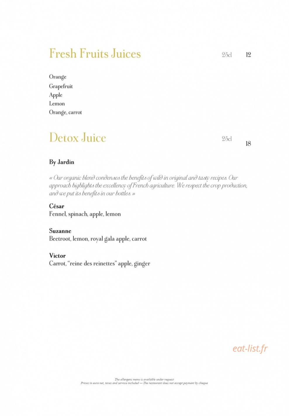 Jardin d'Hiver — carte page 4