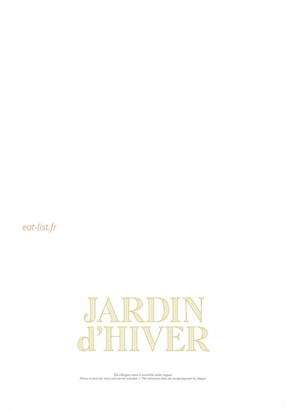 Jardin d'Hiver — carte page 1