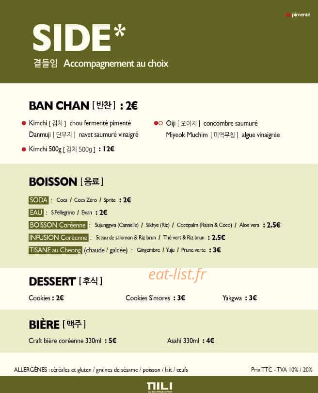 kini — carte page 1