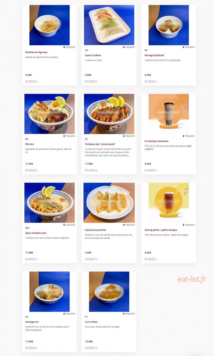 KoÏ Bowl — carte page 1