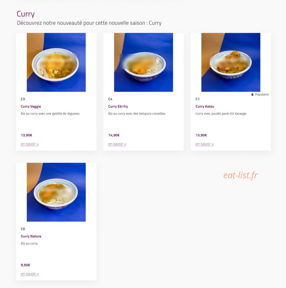 KoÏ Bowl — carte page 5