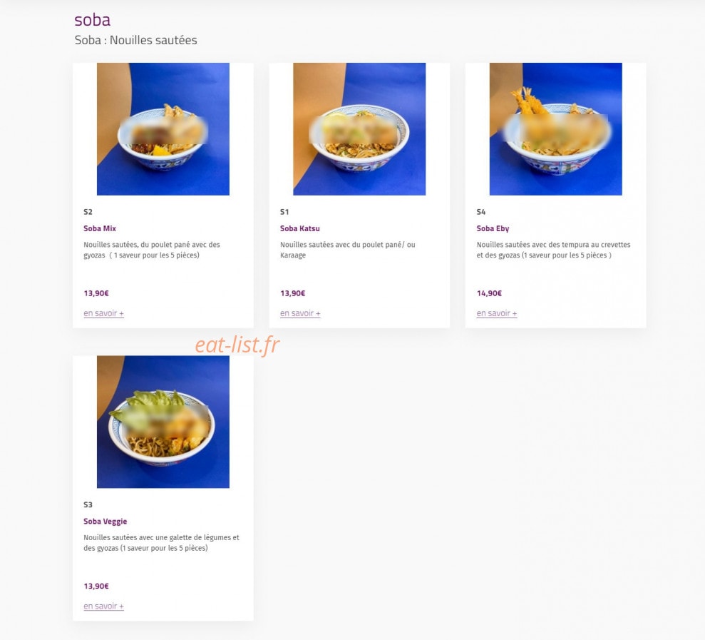 KoÏ Bowl — carte page 2