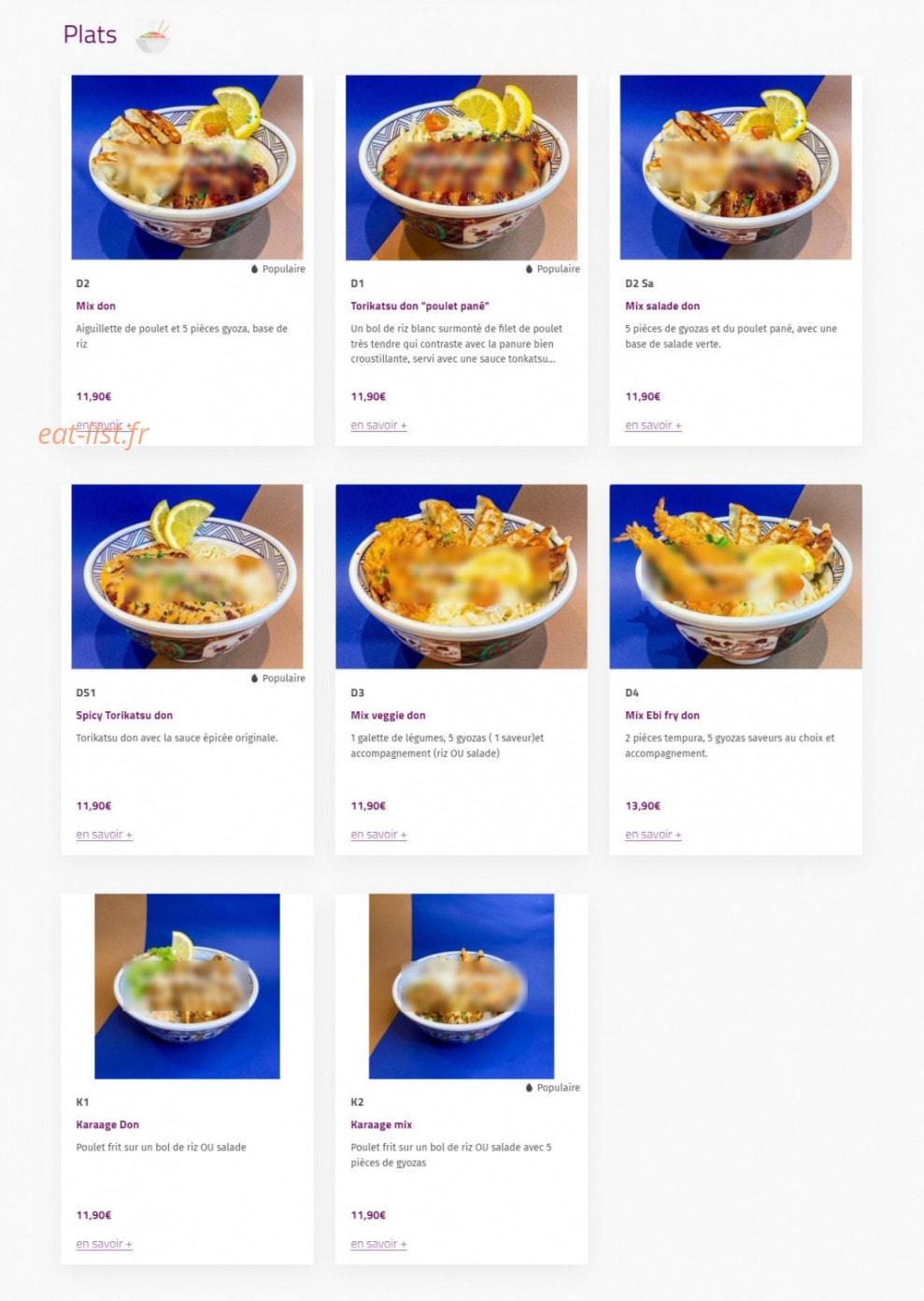 KoÏ Bowl — carte page 4
