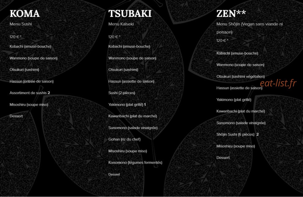 Komatsubaki — carte page 1