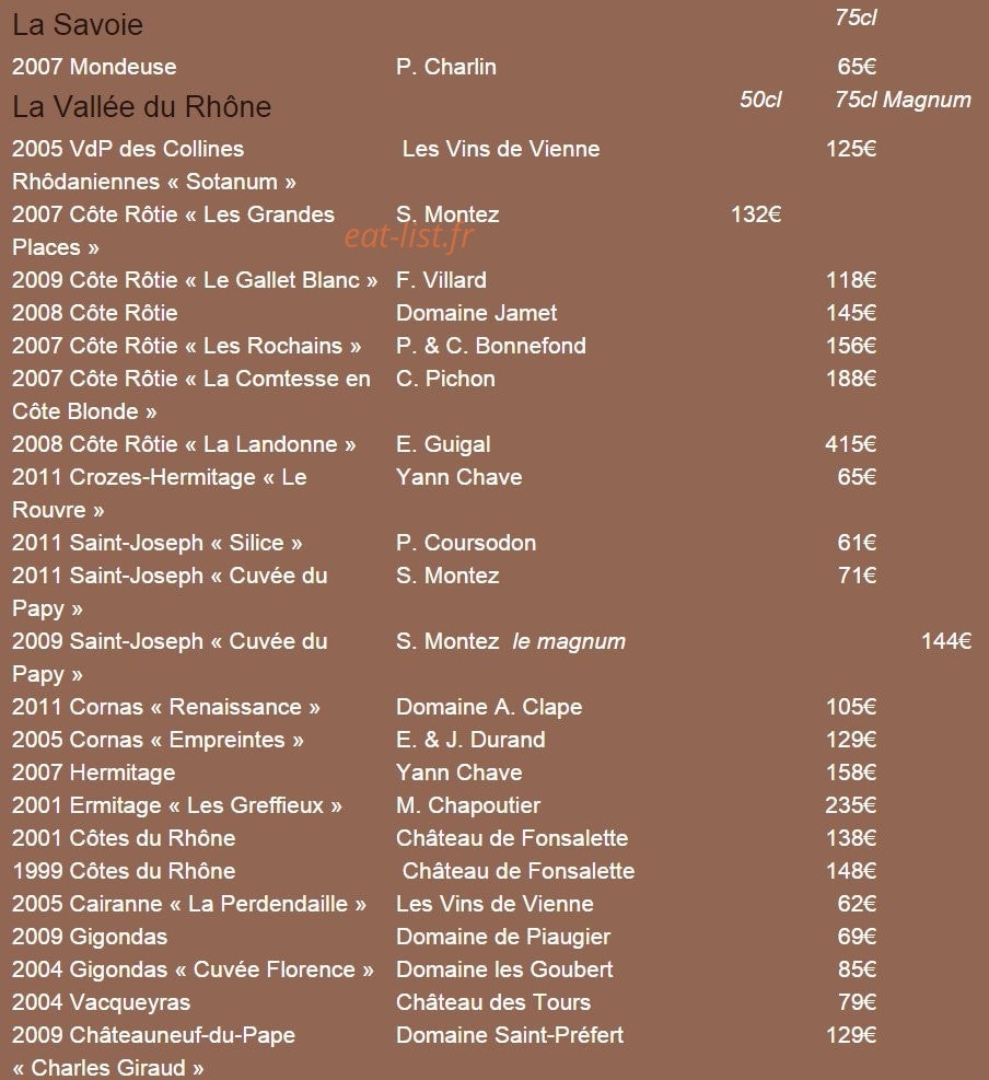 L'Arôme — carte page 17