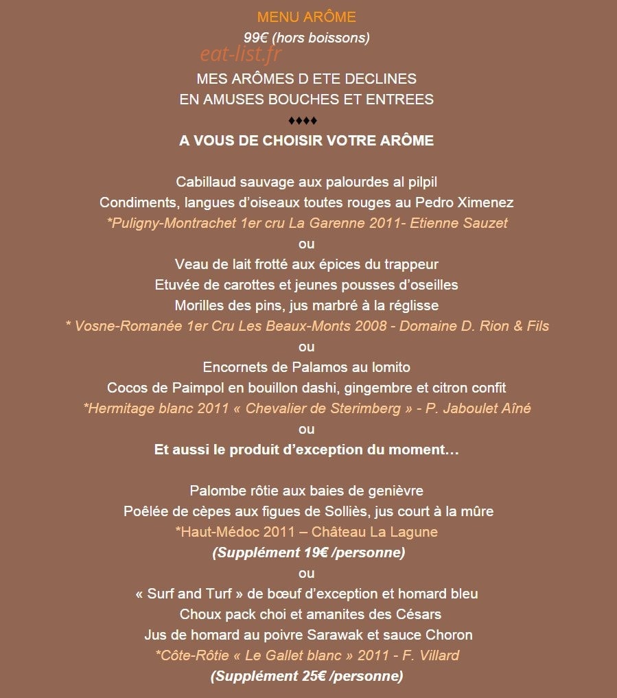 L'Arôme — carte page 4