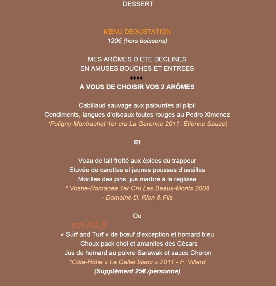 L'Arôme — carte page 5