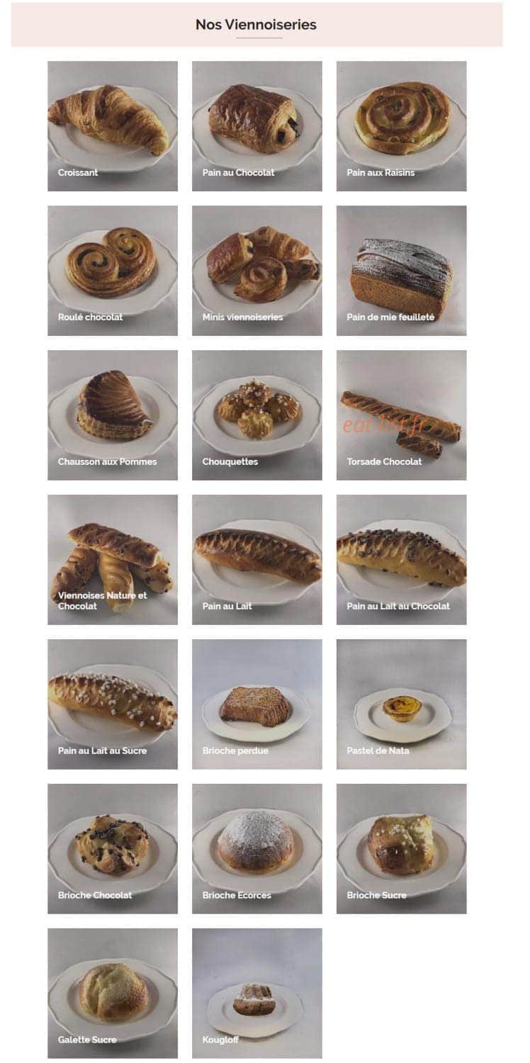 L'Atelier des Pains & co — carte page 6