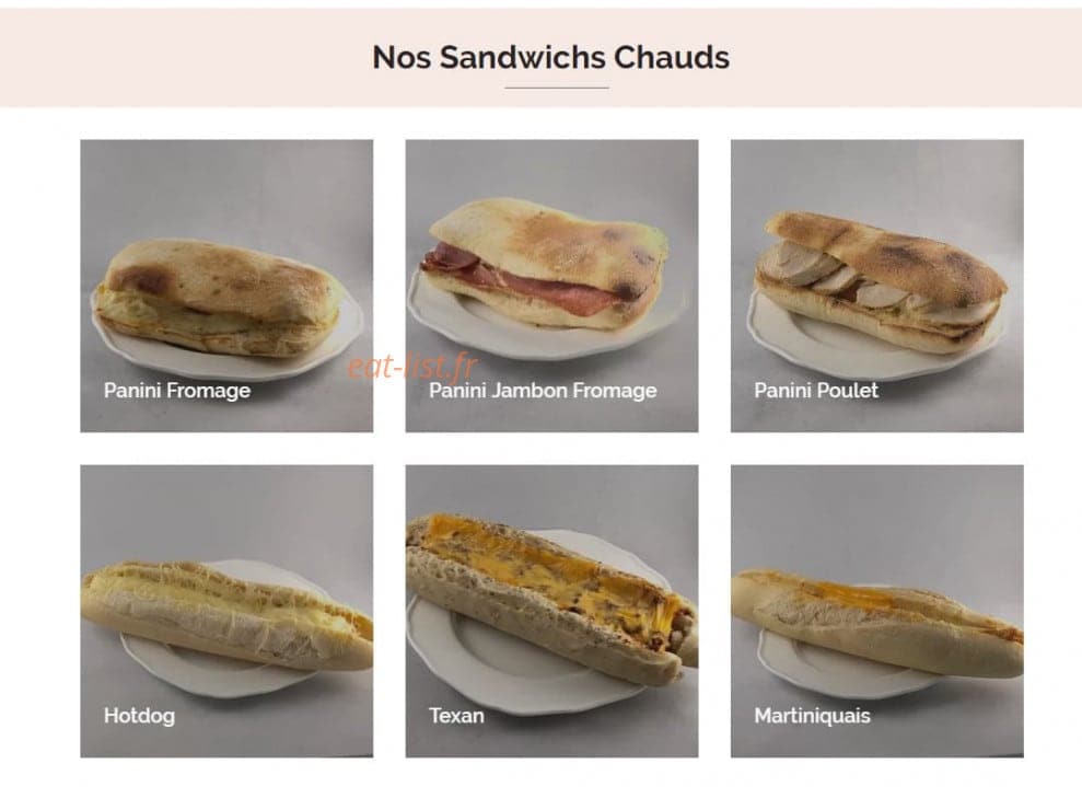 L'Atelier des Pains & co — carte page 9