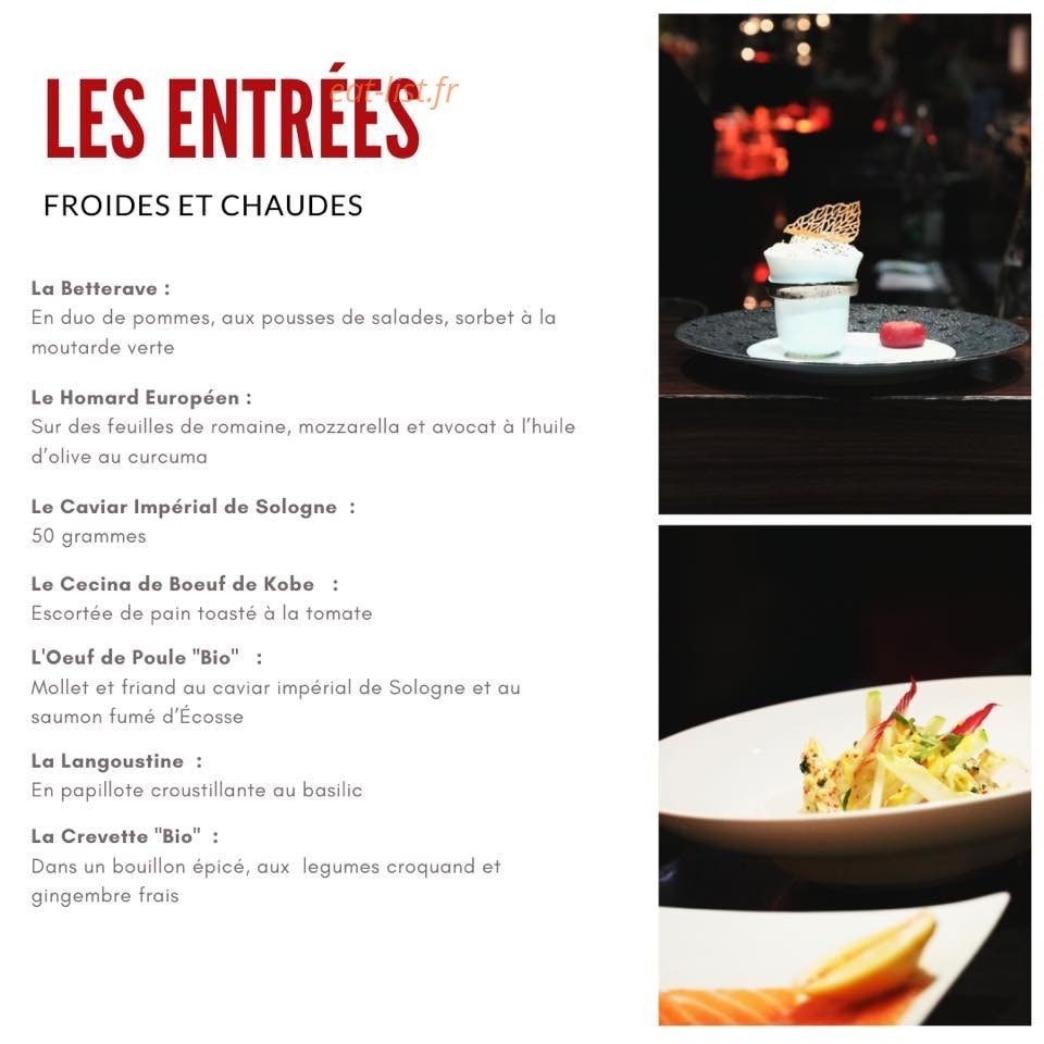 L'atelier étoile de joel robuchon — carte page 4